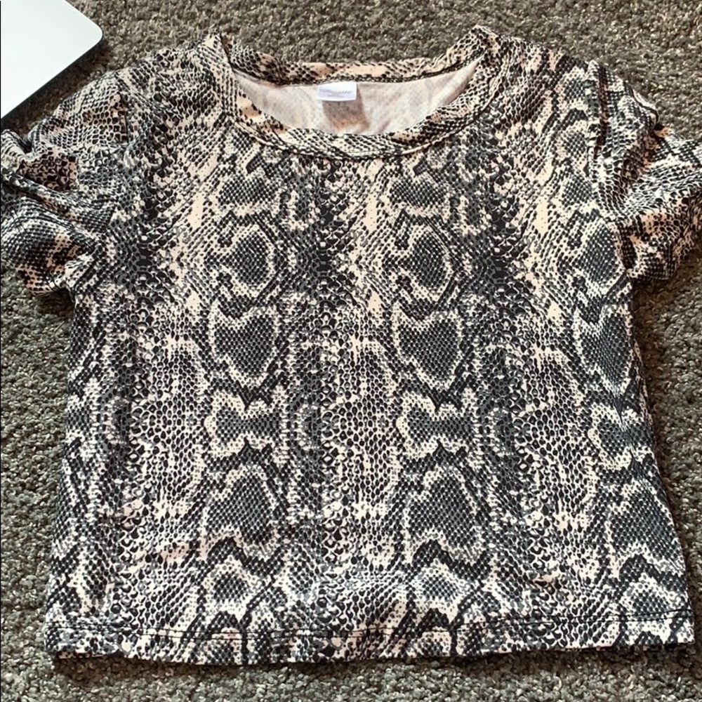 Snake print crop top